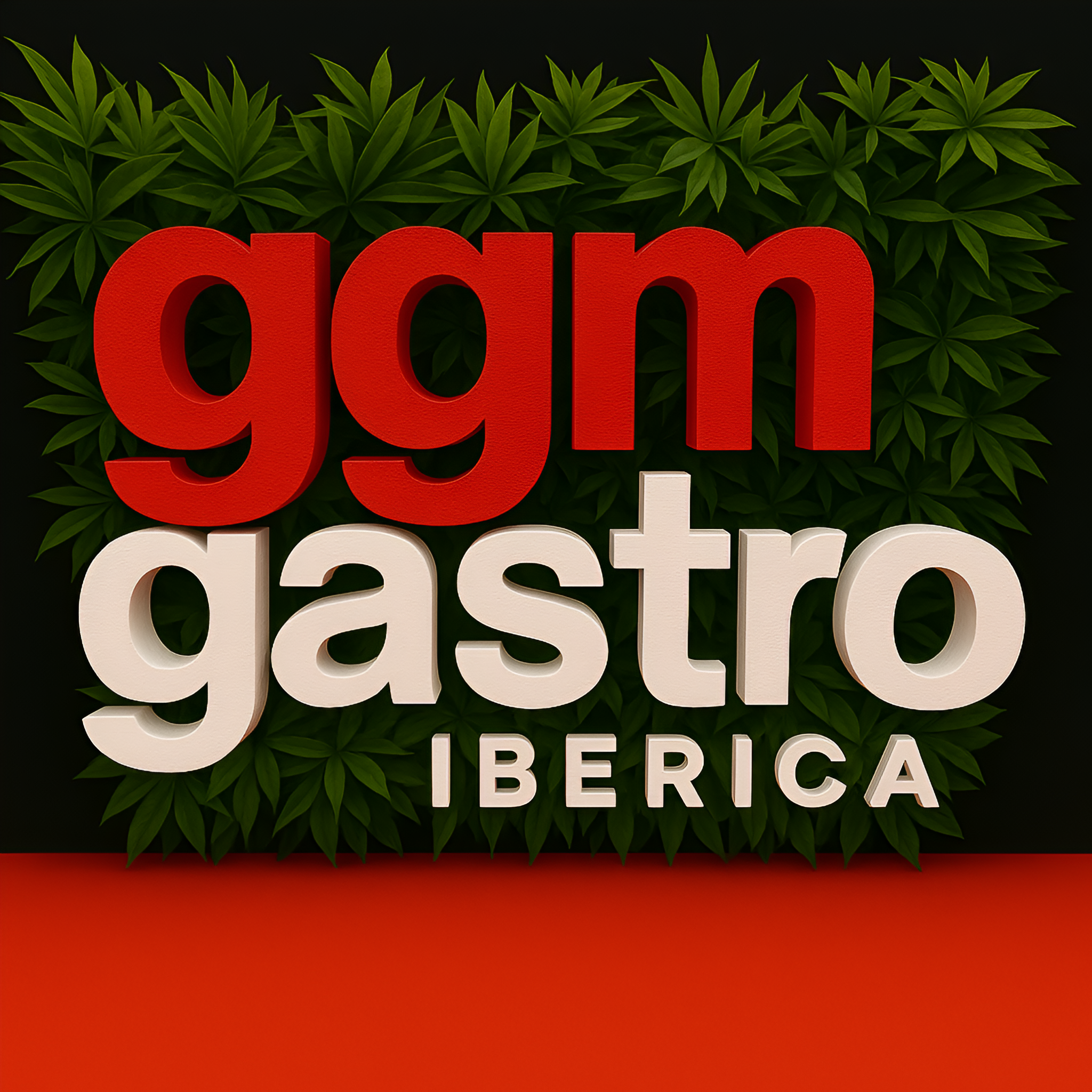 Diseño de logo con fondo vegetal