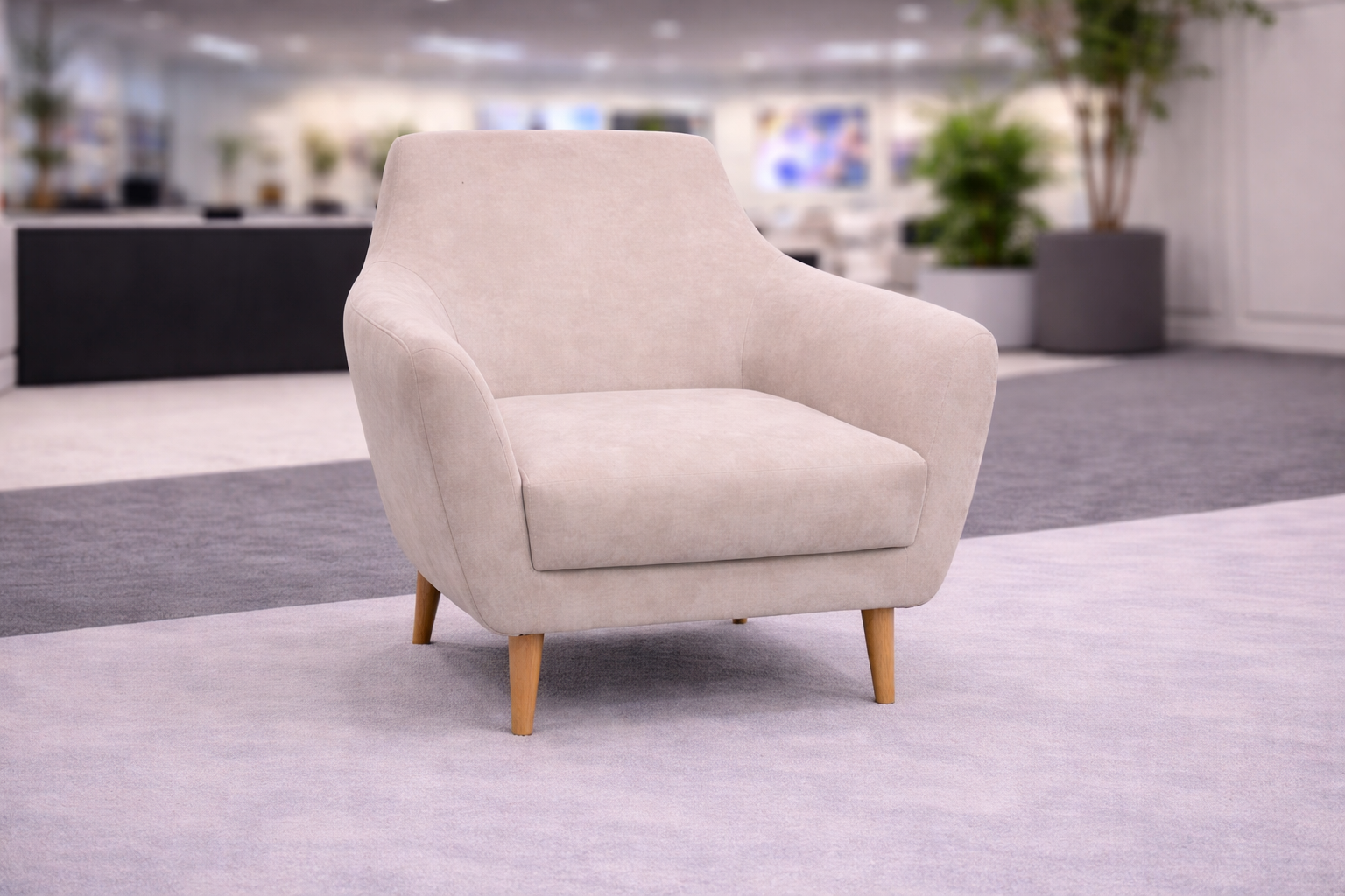 Sillón beige moderno